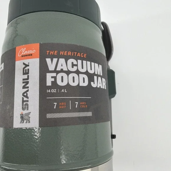 Stanley Classic 14oz Hammertone Green Food Jar Vacuum Insulated 7hrs Hot or Cold - Picture 4 of 6